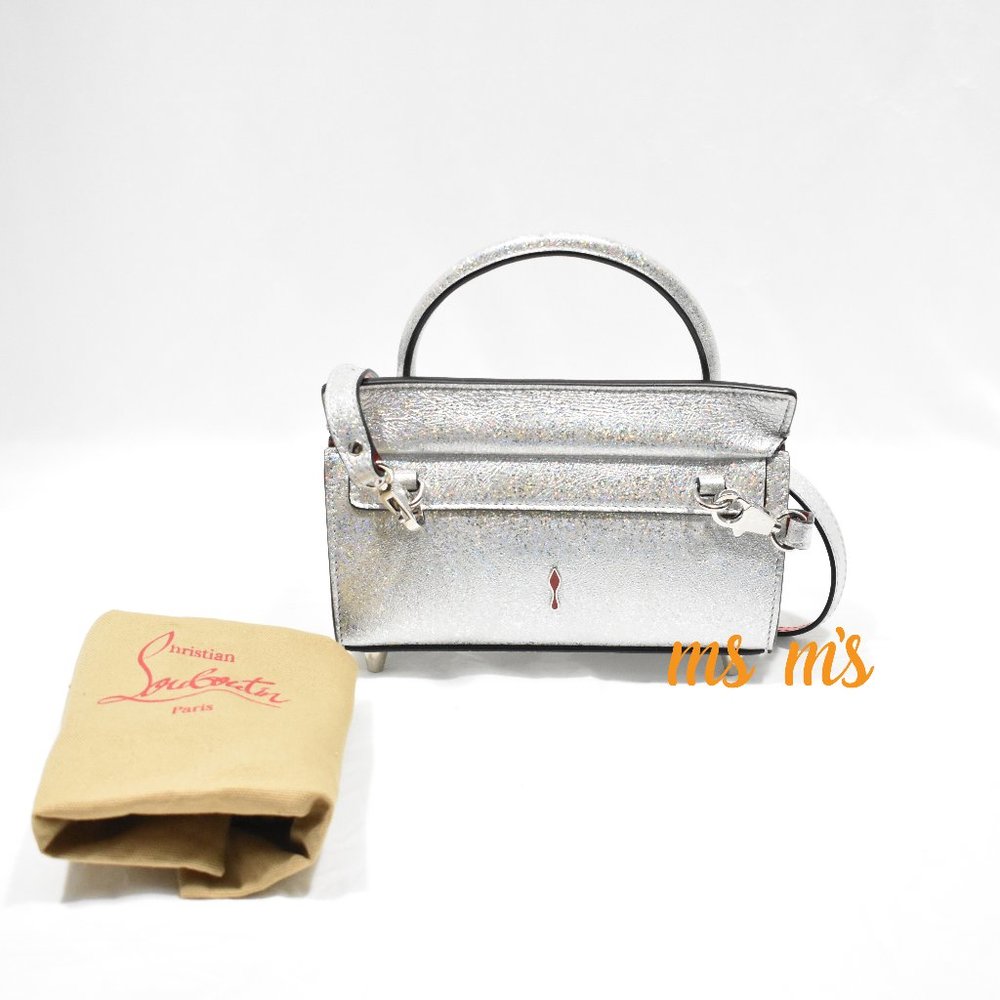 Christian Louboutin Silver Metallic Crossbody Bag